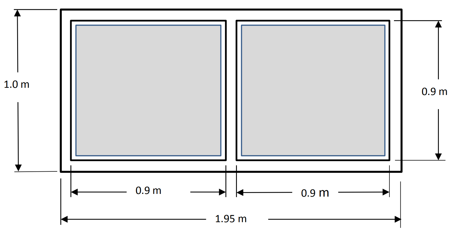 Solved Calculate the Area of the glass, edge, and the frame. | Chegg.com