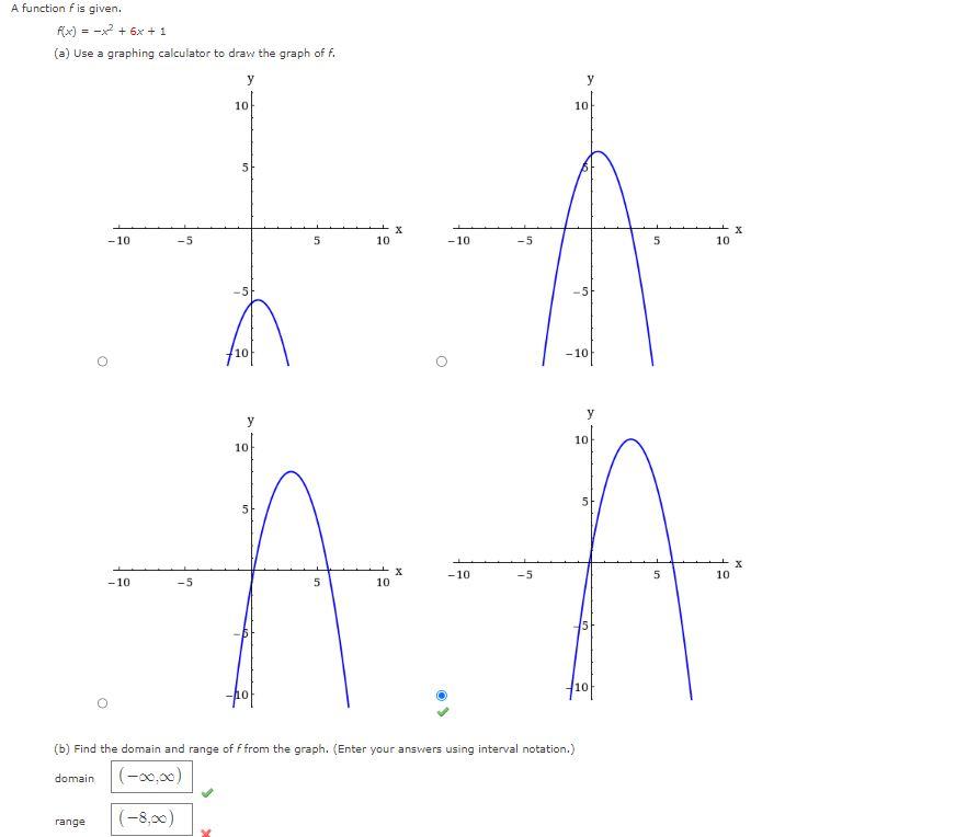 Domain and deals range graph calculator