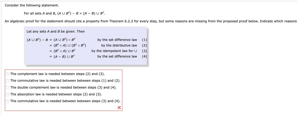 Solved Consider the following statement. For all sets A and | Chegg.com