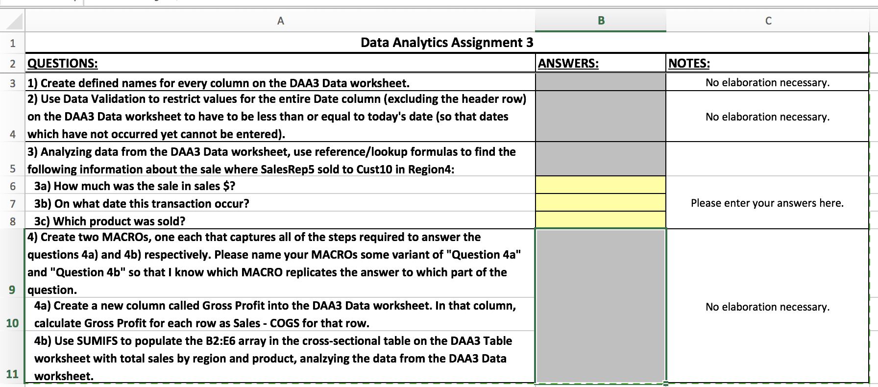 Solved A B C NOTES: No elaboration necessary. No elaboration | Chegg.com