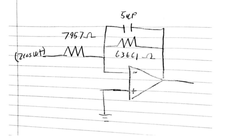 15.3 Design an op amp-based low-pass filter with a Circuit Diagram