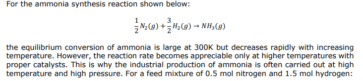 Solved For the ammonia synthesis reaction shown below: 3 z | Chegg.com