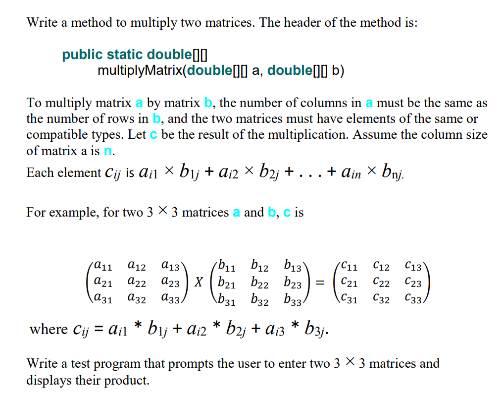 Solved To multiply matrix a by matrix b, the number of | Chegg.com