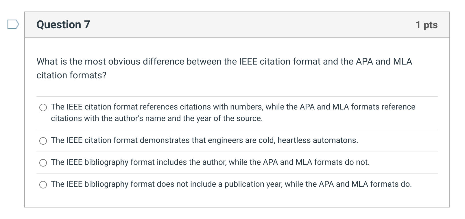 Solved Question 4 1 pts Match each of the questions below | Chegg.com