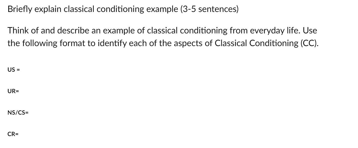 Explain Classical Conditioning