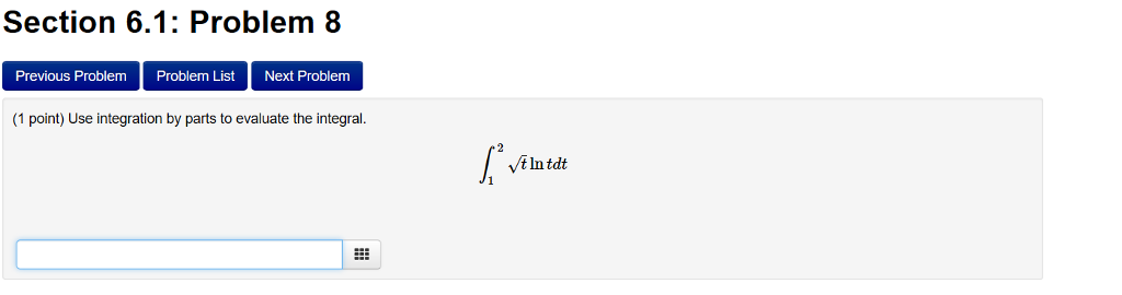 Solved Section 6.1: Problem 8 Previous Problem Problem List | Chegg.com
