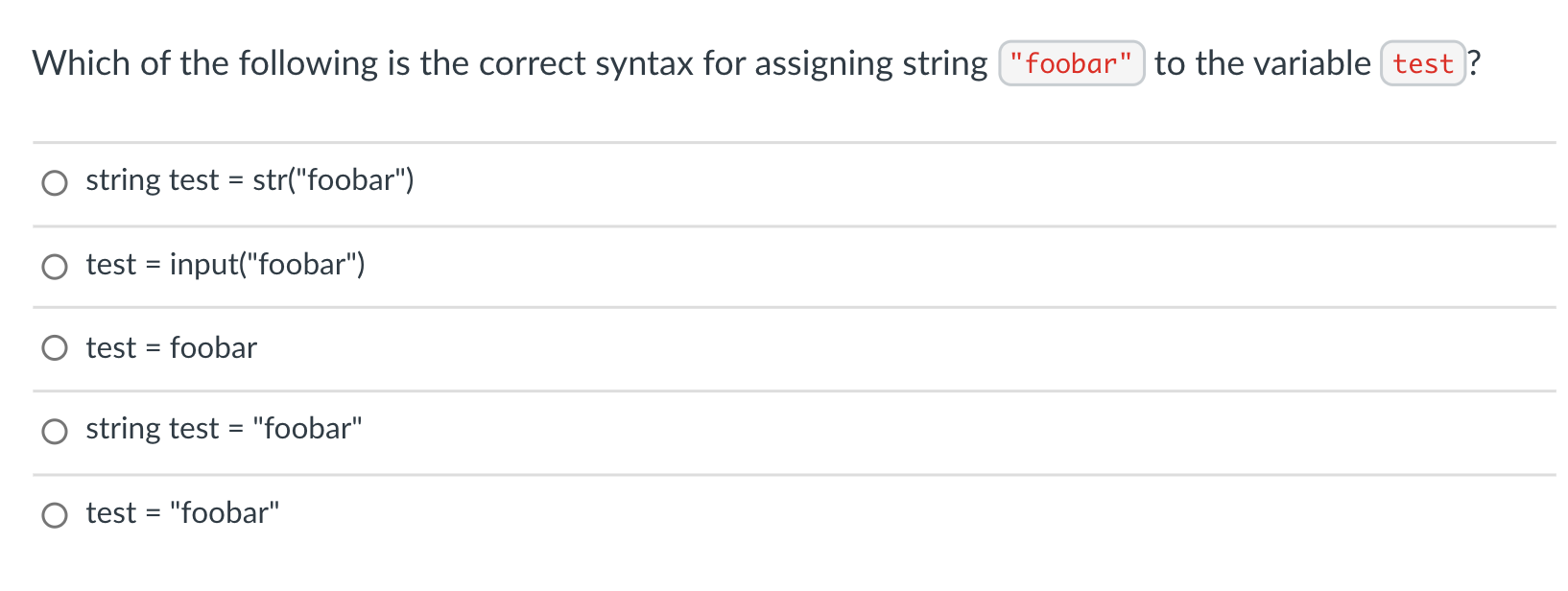 Solved Which of the following is the correct syntax for | Chegg.com