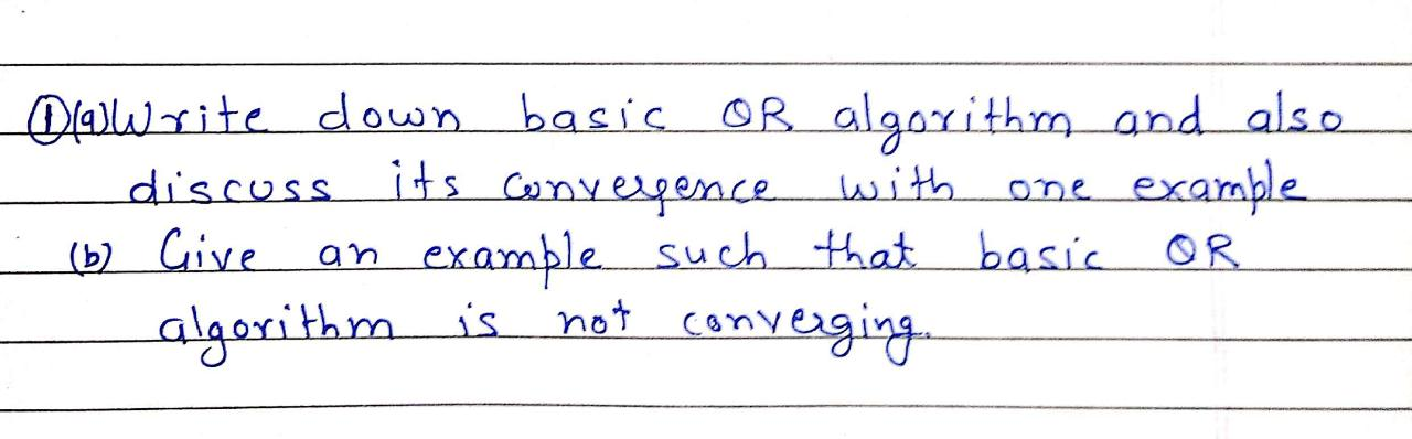 Solved Dawrite down basic OB algorithm and also discuss its | Chegg.com