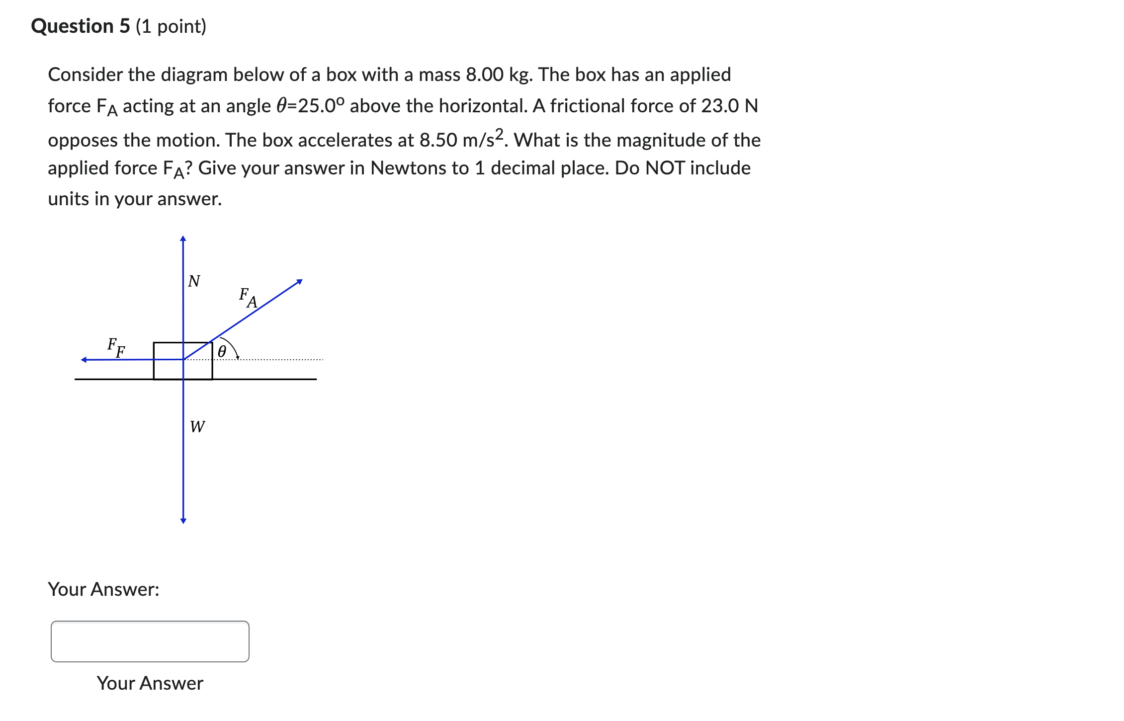 Solved Consider the diagram below of a box with a mass 8.00