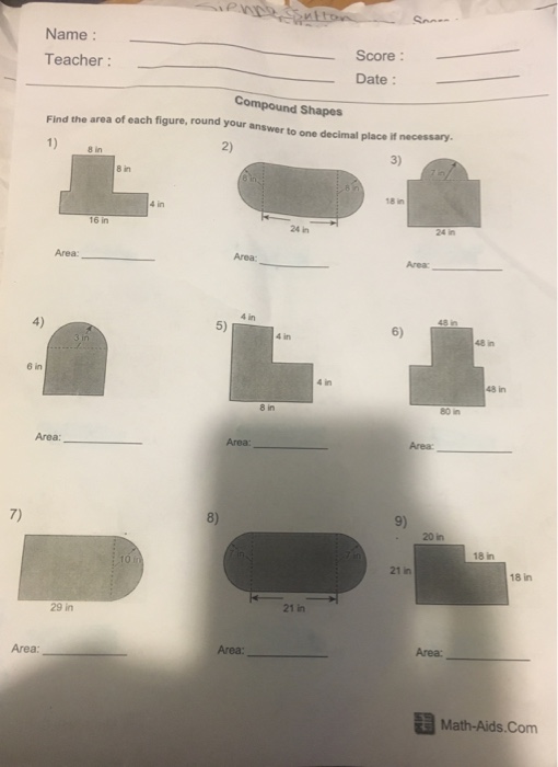 Math Aids for Compound Shapes – Answer Key to Geometric Mastery