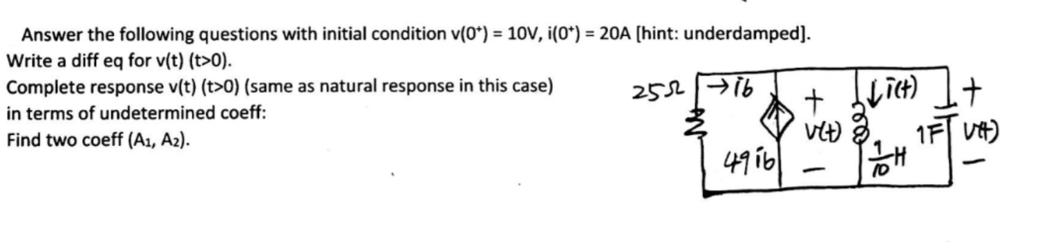 Solved Answer the following questions with initial condition | Chegg.com