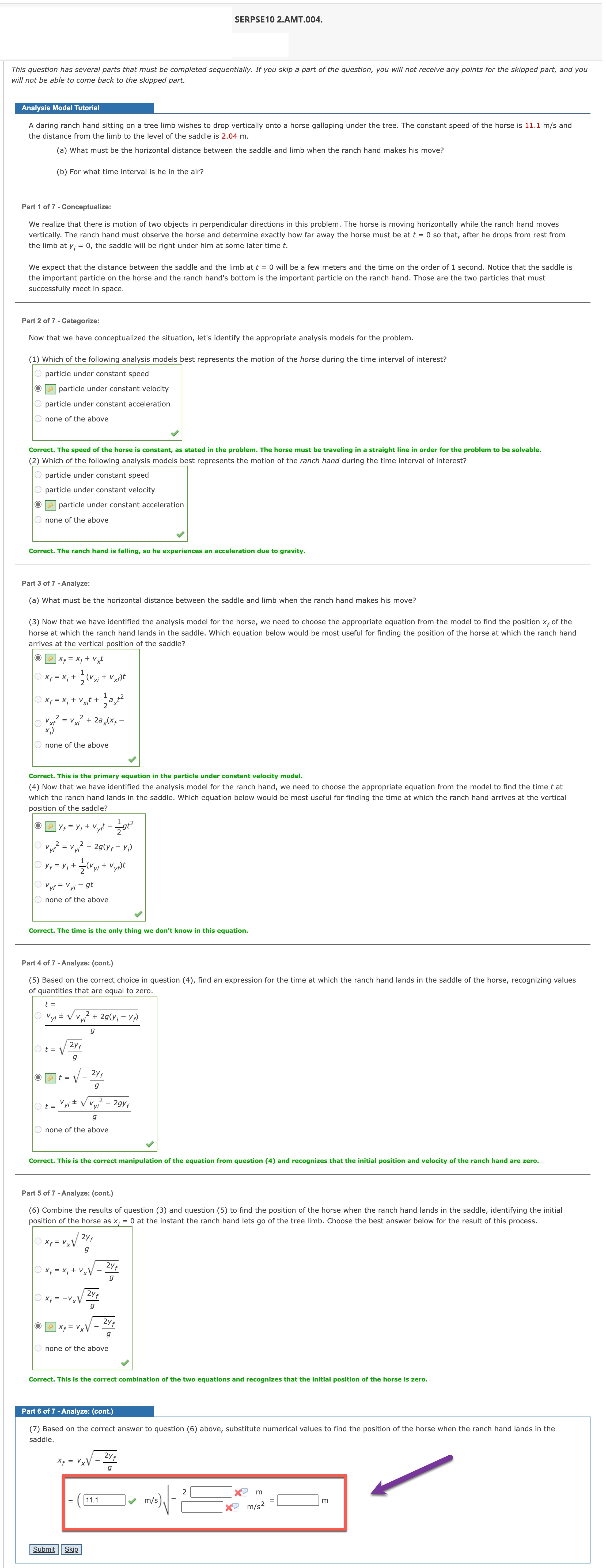 Solved (7) Based on the correct answer to question (6) | Chegg.com