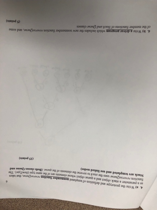Solved 4 a) Write the prototype and definition of templated Chegg com