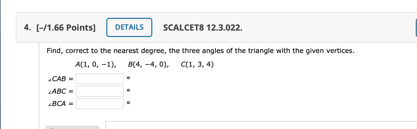 Solved 4. [-/1.66 Points] DETAILS SCALCET8 12.3.022. Find, | Chegg.com