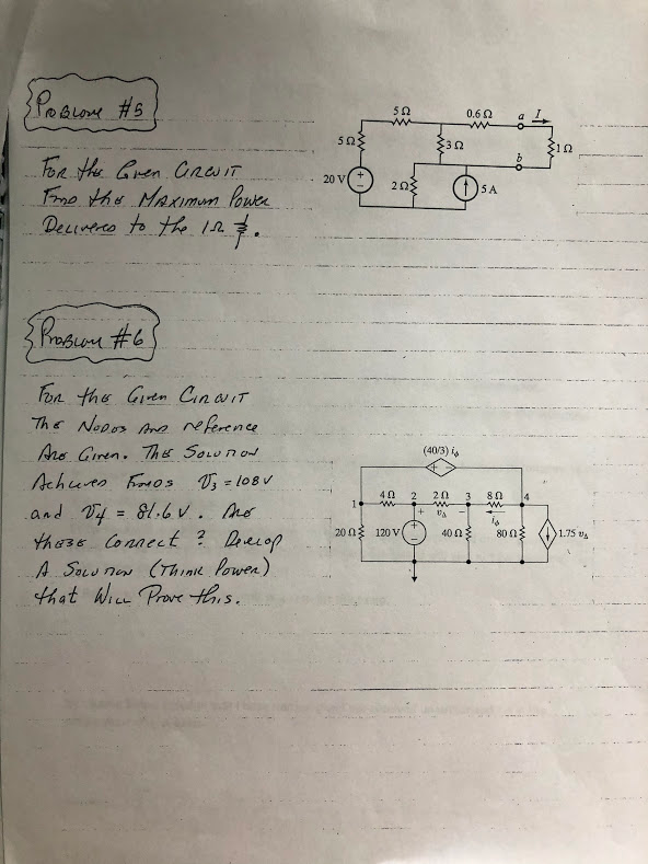 Solved For the Given circuit find the maximum power | Chegg.com
