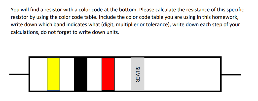 Solved You will find a resistor with a color code at the | Chegg.com