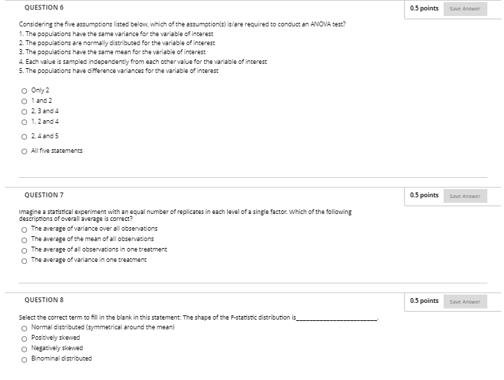 Solved QUESTION 6 0.5 points Save Answer Considering the | Chegg.com