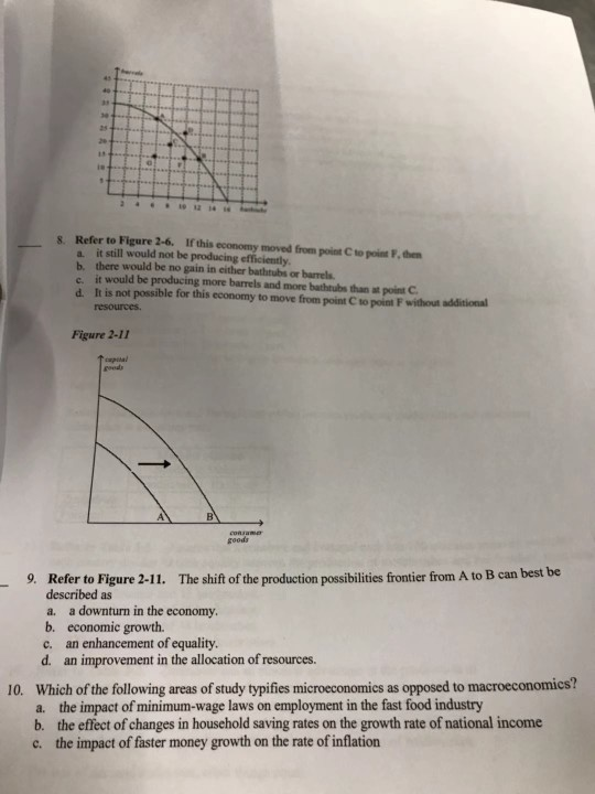 Solved s. Refer to Figure 2-6. If this economy moved from | Chegg.com