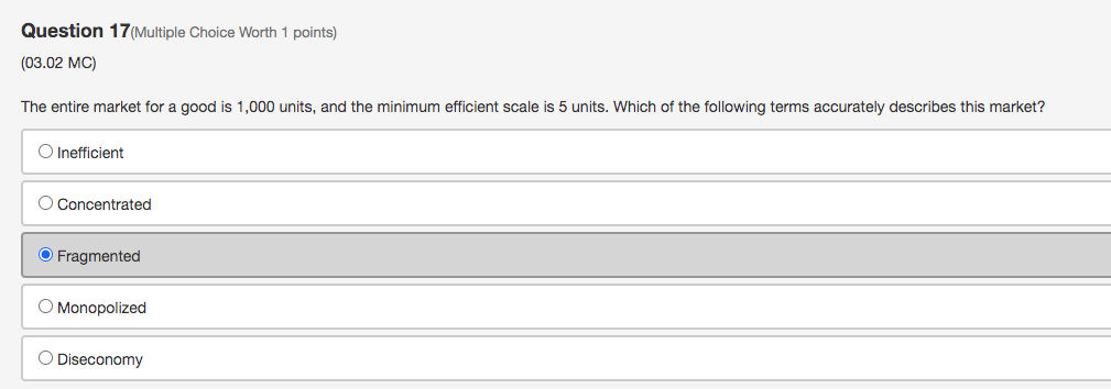 Solved Question 17 (Multiple Choice Worth 1 points) (03.02 | Chegg.com