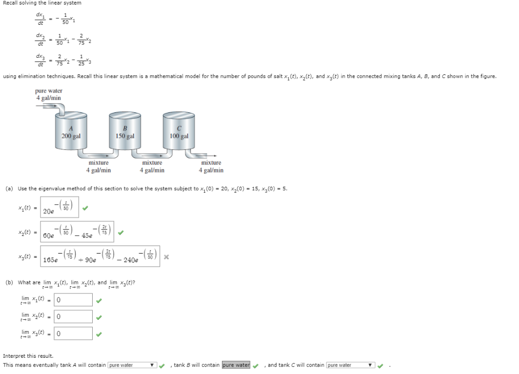 Solved Recall solving the linear system dx dt dx dx using | Chegg.com