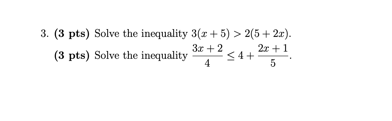solve the inequality 2 x 3 5