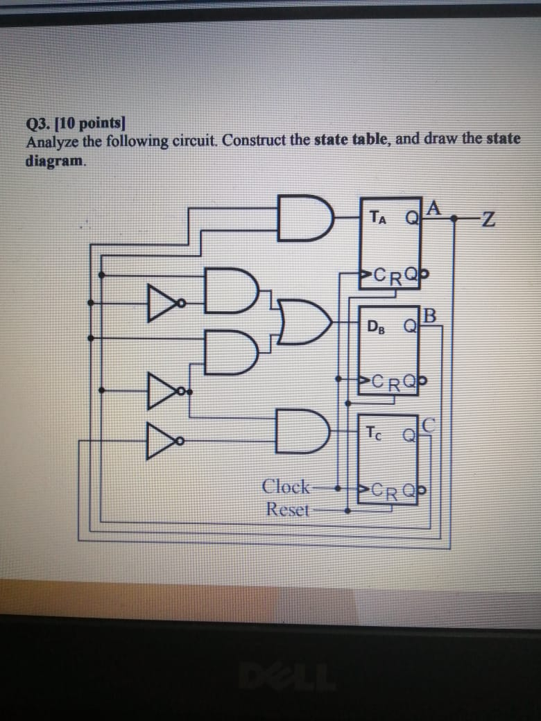 Solved Analyze The Following Circuit And Draw Its Table And | Chegg.com