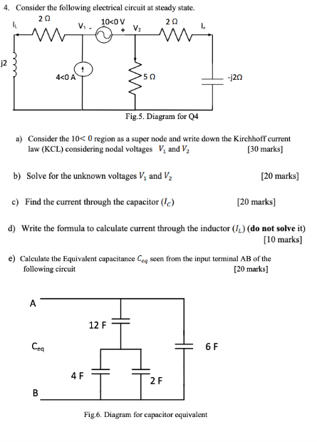 Solved 4. Consider the following electrical circuit at | Chegg.com