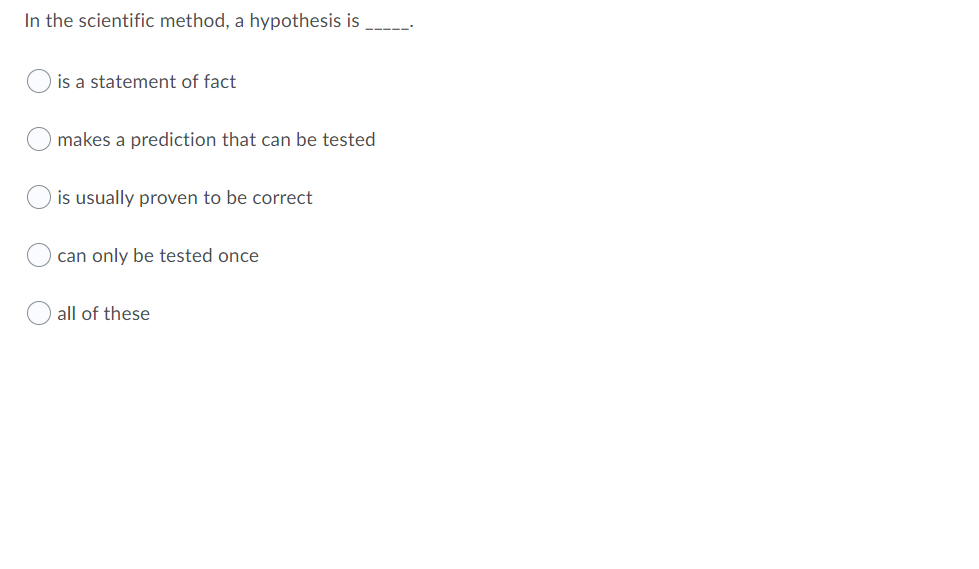 in the scientific method a hypothesis is a