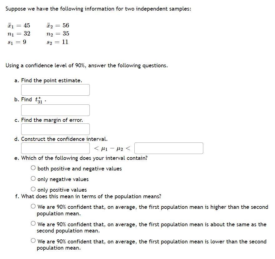 Solved Suppose we have the following information for two | Chegg.com