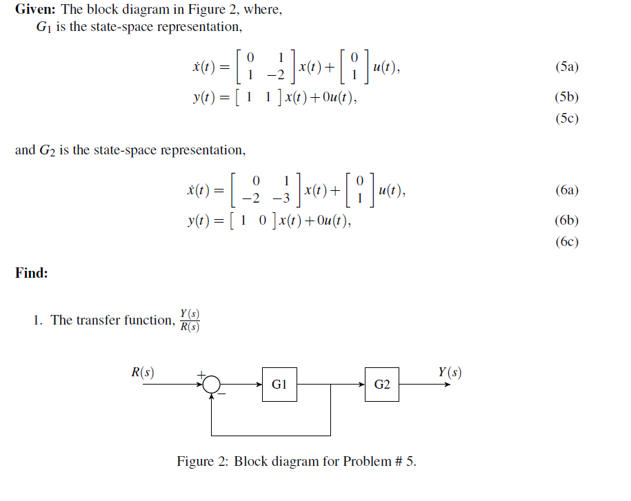 Solved Given: The Block Diagram In Figure 2, Where, G] Is | Chegg.com