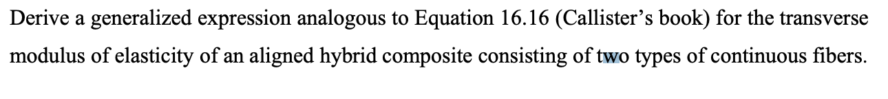 Solved Derive a generalized expression analogous to Equation | Chegg.com