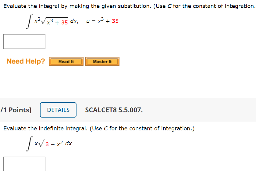 solved-evaluate-the-integral-by-making-the-given-chegg