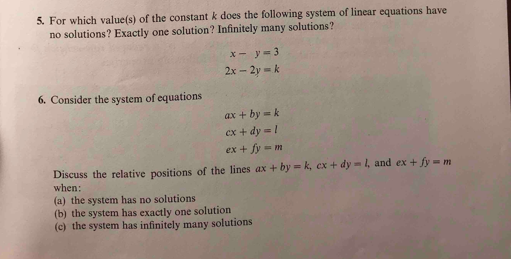 When Do Linear Equations Have No Solution Tessshebaylo 1139