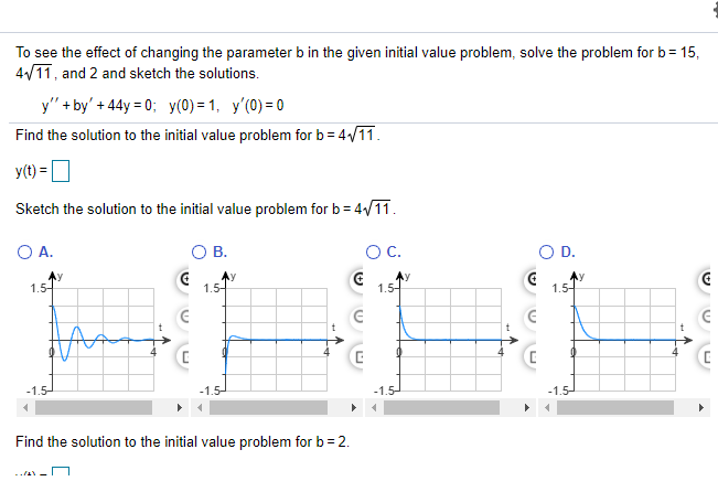 Solved To See The Effect Of Changing The Parameter B In The | Chegg.com