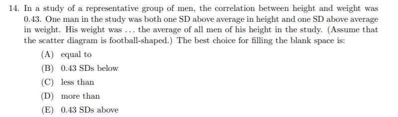 Solved 14. In a study of a representative group of men, the | Chegg.com