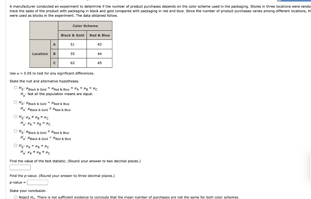 Solved A manufacturer conducted an experiment to determine