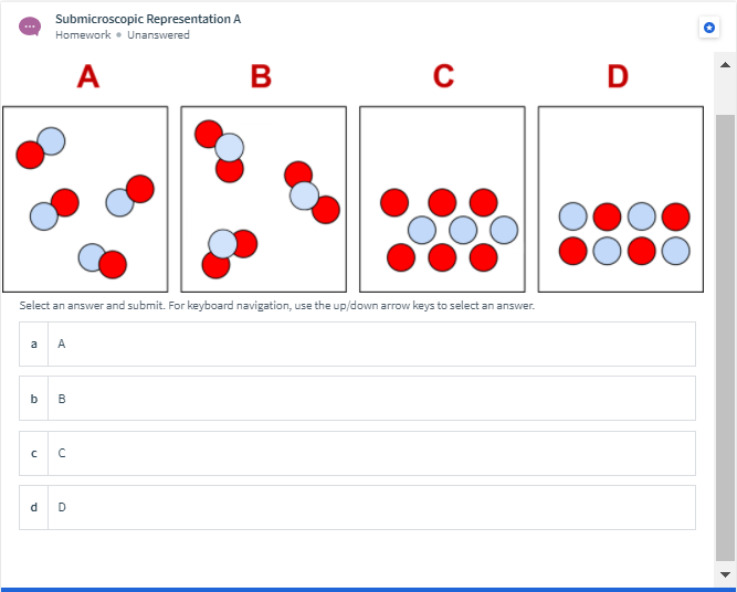 Solved Submicroscopic Representation A Homework. Unanswered | Chegg.com