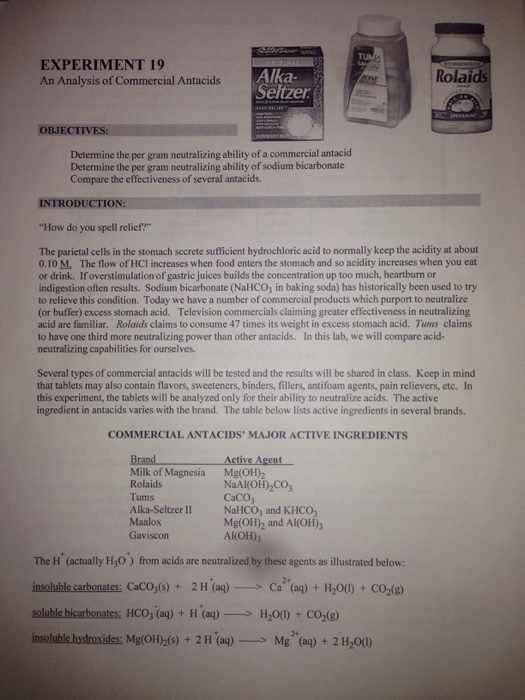 Solved EXPERIMENT 19 Rolai An Analysis of Commercial