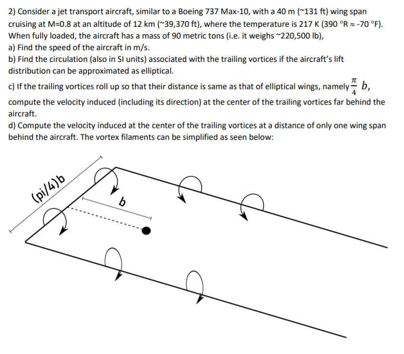 2) Consider a jet transport aircraft, similar to a | Chegg.com