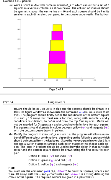 Solved Exercise 1 (10 points) (a) Write a script m-file with | Chegg.com