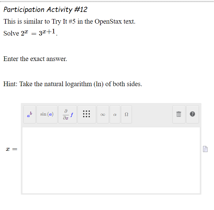 Solved Participation Activity \#12 This is similar to Try It | Chegg.com