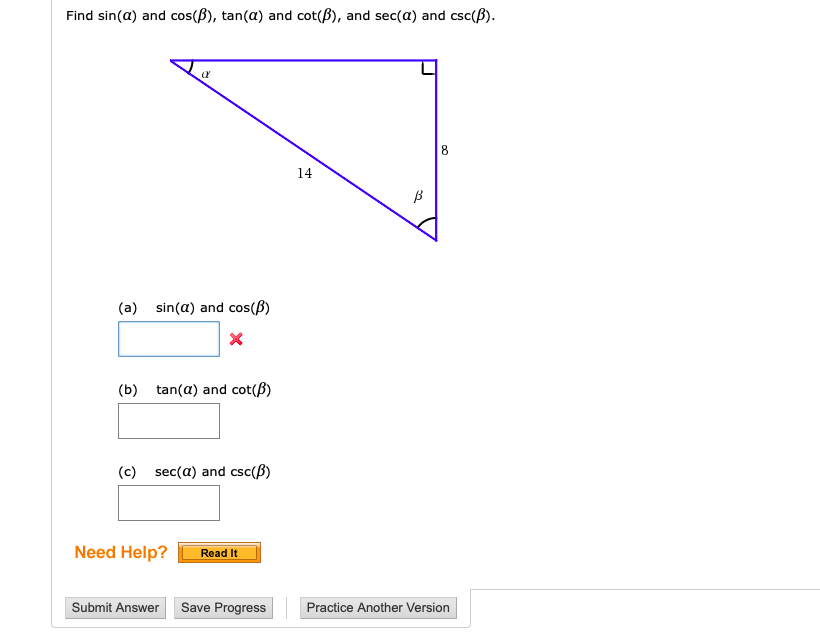 Solved Find sin(α) and cos(β), tan(α) and cot(β), and sec(α) | Chegg.com