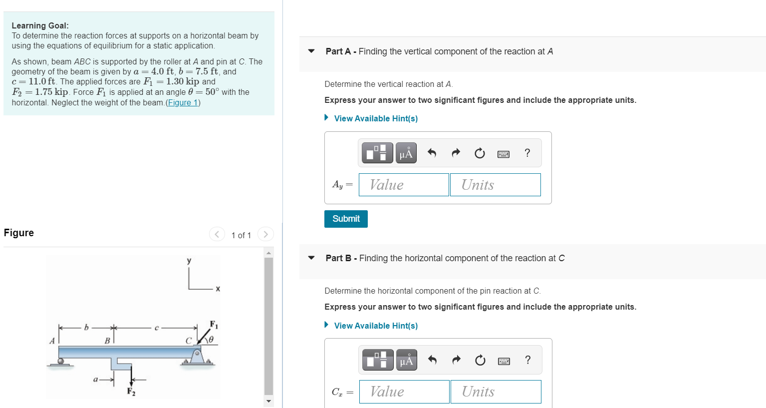 Solved Part A - Finding the vertical component of the | Chegg.com