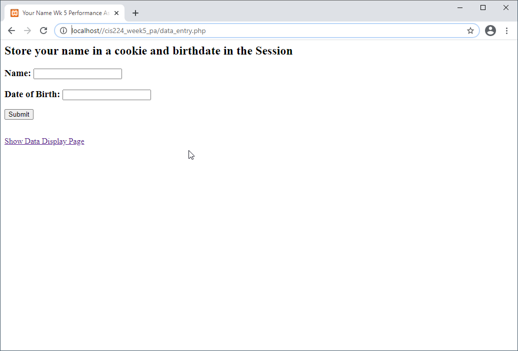 Solved create a PHP web application with the following | Chegg.com