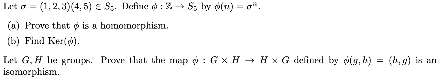 Solved Let O 1 2 3 4 5 E S5 Define 0 Z S5 By Chegg Com