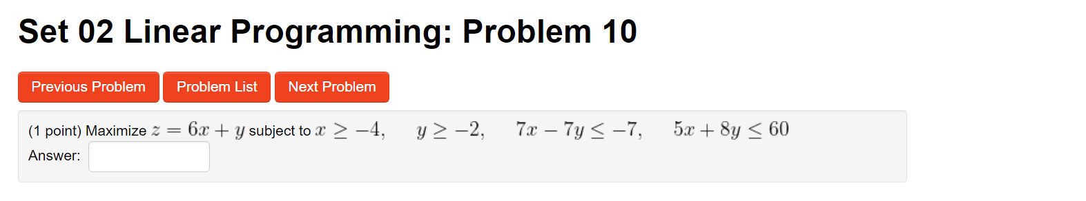 Solved (1 point) Find the minimum and maximum of the | Chegg.com