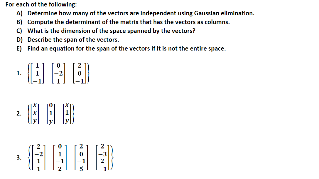 For each of the following: A) Determine how many of | Chegg.com