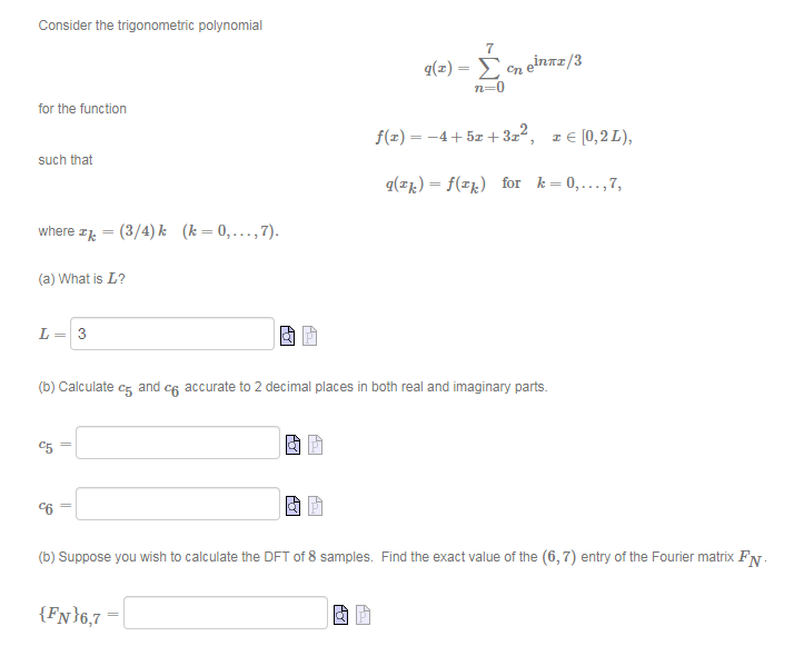 Consider The Trigonometric Polynomial A Z Reint Chegg Com