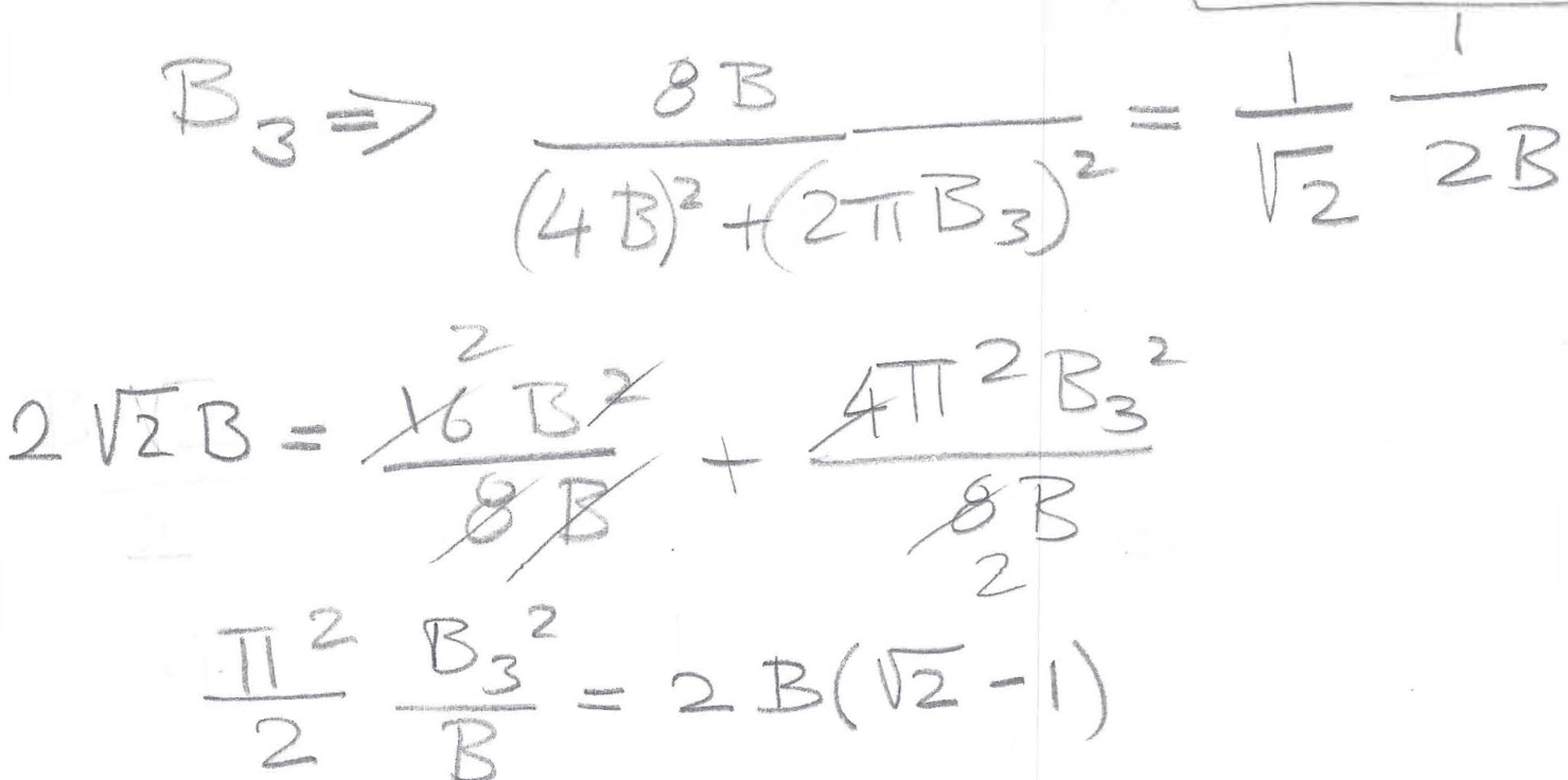 Solved B322B⇒(4B)2+(2πB3)28B=212B1=8By2B7+8B4π2B322π2BB32=2B | Chegg.com