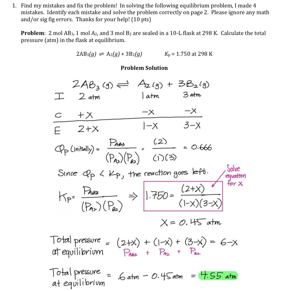 Solved P Lease Help Solve This For Total Pressure, And Find | Chegg.com